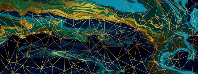 Luxury marbling Geometric background vector. Abstract pattern. Polygonal wallpaper vector illustration.