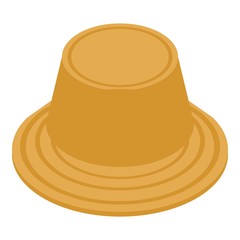 Fisherman hat icon. Isometric of fisherman hat vector icon for web design isolated on white background