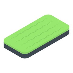 Air inflatable mattress icon. Isometric of air inflatable mattress vector icon for web design isolated on white background
