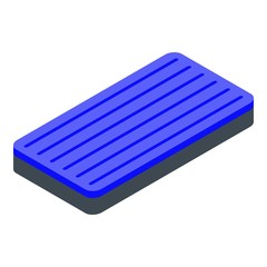 Float inflatable mattress icon. Isometric of float inflatable mattress vector icon for web design isolated on white background