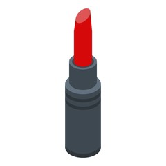 Lipstick icon. Isometric of lipstick vector icon for web design isolated on white background