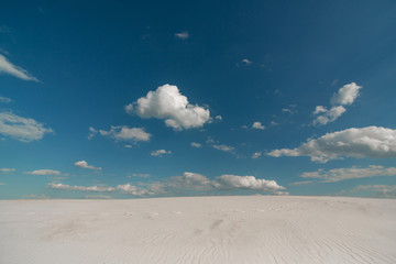 Landscape sand desert blue sky white clouds
