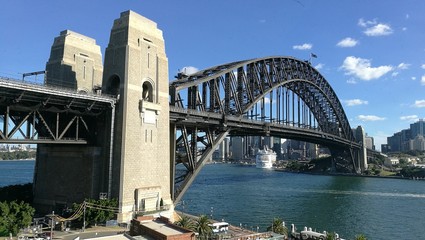 Vue nocturne du pont du port de Sydney