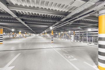 Underground garage parking. Automobile parking inside.