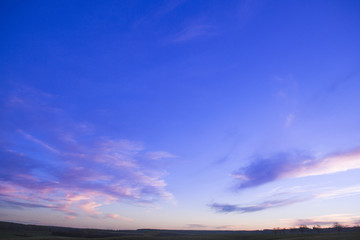 Fototapeta na wymiar Sunset and sunrise blue and purple color sky background