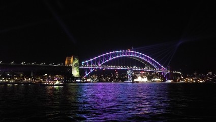 Fototapeta na wymiar Sydney Harbour Bridge Night View