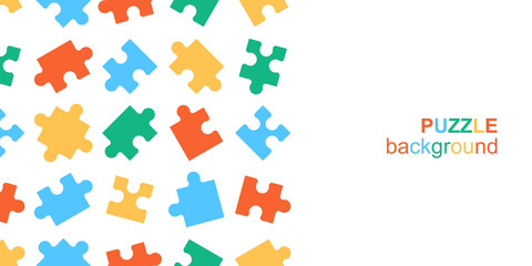 Naklejka premium White details of puzzle on White background. Flat Style