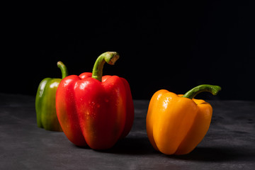 Bell pepper on a dark background