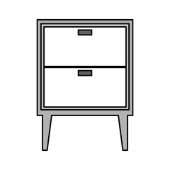 wooden drawer forniture isolated icon vector illustration design