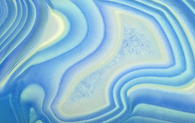 Fototapeta premium white and blue agate structure macro