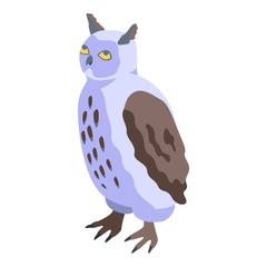 Zoo owl icon. Isometric of zoo owl vector icon for web design isolated on white background