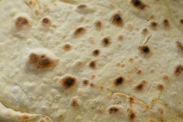fried Georgian tortillas close-up. culinary background