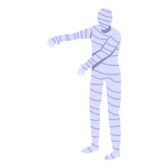 Scary mummy icon. Isometric of scary mummy vector icon for web design isolated on white background