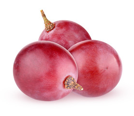 red grape isolated on a white background with clipping path.