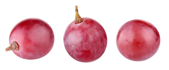 red grape isolated on a white background with clipping path.