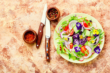 Appetizing spring salad.