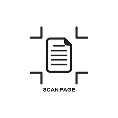 SCAN PAGE ICON , PAPER SCANNING ICON