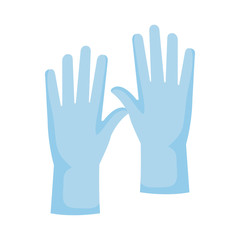 rubber gloves accessory isolated icon vector illustration design