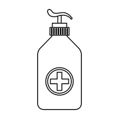 antibacterial soap bottle isolated icon vector illustration design