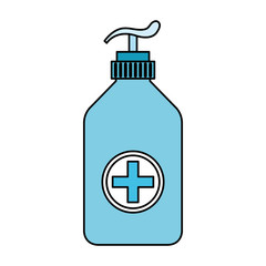 antibacterial soap bottle isolated icon vector illustration design