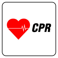 heart cpr medical icon vector design	