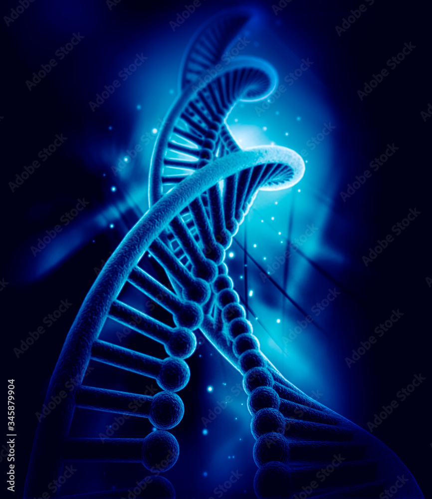 Wall mural dna structure