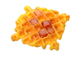 Waffles on a white background 