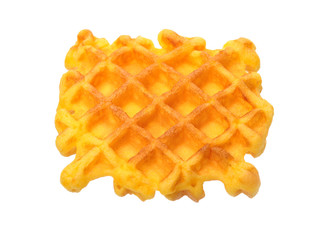 Waffles on a white background 