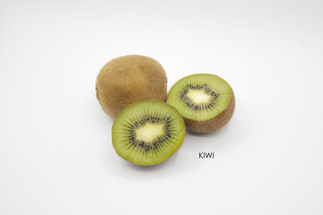 kiwi fruit on white background