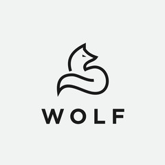 Obraz premium wolf head logo / wolf logo