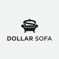 dollar sofa logo / sofa icon