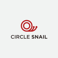 snail circle logo / snail logo
