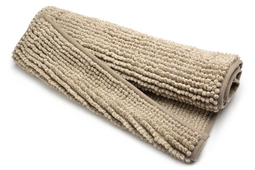 Bathroom rug on white background