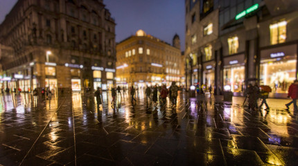 Fototapeta na wymiar rainy night in the city 