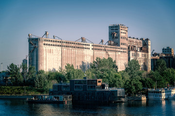 Silo n°5, an iconic abandoned building on the old port of Montreal, Quebec, Canada
