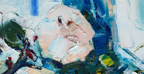 Oil painting, abstract drawing, handmade