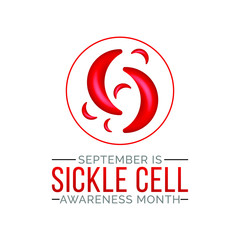 Vector illustration on the theme of National sickle cell awareness month observed each year during September.