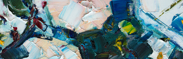 Oil painting, abstract drawing, handmade