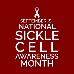 Vector illustration on the theme of National sickle cell awareness month observed each year during September.