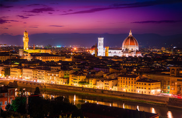 Firenze al tramonto dal Piazzale Michelangelo