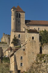 Fototapeta premium Sain Cirq-Lapopie, Lot / France; Mar. 22, 2016. Saint-Cirq-Lapopie is a French commune in the Lot department in the Midi-Pyrénées region. It is classified in the category of the most beautiful village