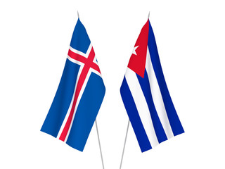 Cuba and Iceland flags