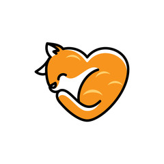 Obraz premium Cat logo icon vector. Cute animal cat design illustration. Simple design on modern logo.