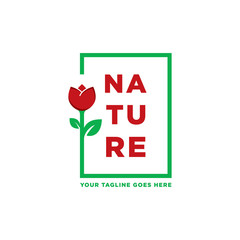 Nature logo icon vector. Natural logo simple design illustration.