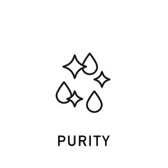 Purity outline vector icon.