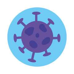 Obraz premium covid19 particle pandemic isolated icon vector illustration design