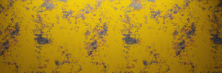 Altes gelbes Metall als Grunge Hintergrund Textur