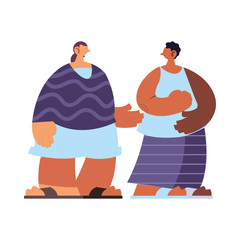 couple talking about pandemic in the world