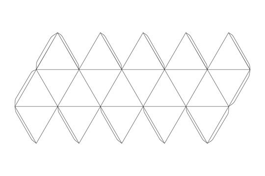 Икосаэдр из бумаги схема Icosahedron Pattern Изображения: просматривайте стоковые фотографии, векторные и