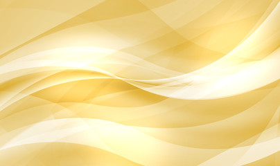 滑らかな曲線の構成（透明感のあるイエローの背景）
